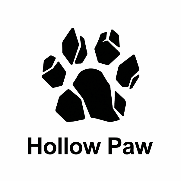 Hollow Paw Official Logo: Premium Handcrafted 3D Relief Pet Memorial Urns